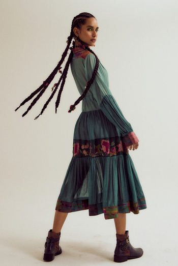 Wisteria  dress - teal sage