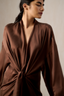 Allana Silk Long Robe Dress