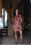 Seattle Wrap Shirt Dress - Triangular Print