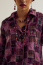 Cosmos patchwork shirt- lavender