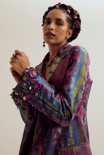 Laburnum tie dye blazer - lavender/  blue