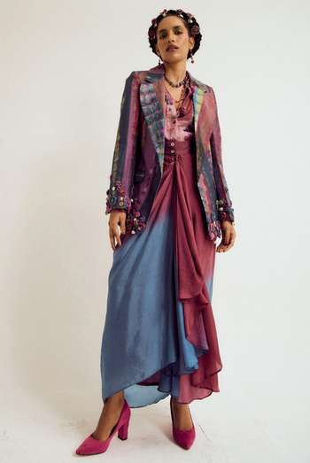 Laburnum tie dye blazer - lavender/  blue