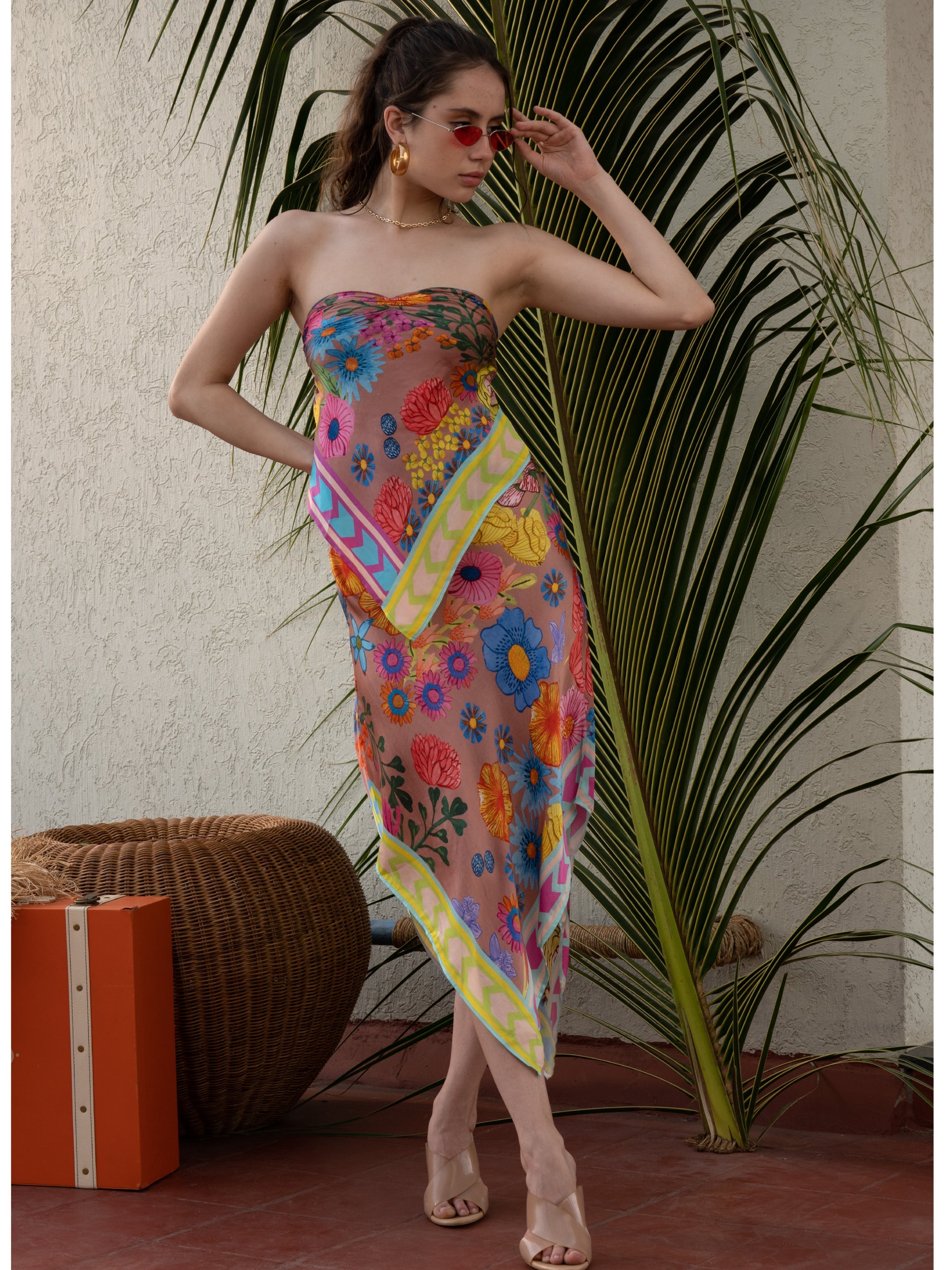 Jardin Bandeau Top and Skirt Set Qala Global