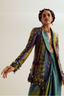 Laburnum tie dye blazer - turq/green