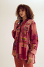 Paako patchwork shirt - fuchsia
