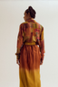 Paako patchwork shirt - rust orange