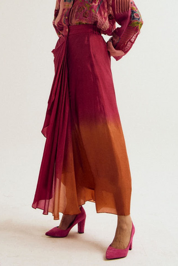 Vinca skirt- fuchsia/peach