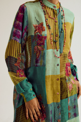 Shrubrose Cotton Pants Green