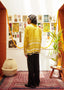 Bhujodi' Mustard Handwoven Fringe Shirt