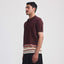 Canopy Striped Polo- Dark Magenta