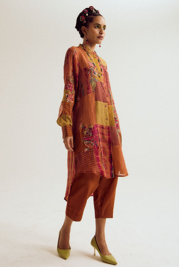 Shrubrose Cotton Pants Rust