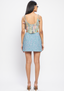 Aasmani Embroidered Mini Skirt