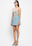 Aasmani Embroidered Mini Skirt