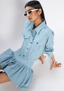 Aasmani Crop Shirt