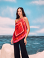 Kesar Scarf One Shoulder Top