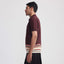 Canopy Striped Polo- Dark Magenta