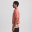 Canopy Striped Polo- Salmon