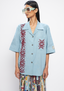 Aasmani Embroidered Shirt