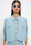 Aasmani Crop Shirt