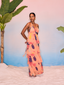 Mallika Four Layered Halter Maxi