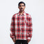 Medullary Ombre Checks Shirt- Red