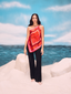 Kesar Scarf One Shoulder Top