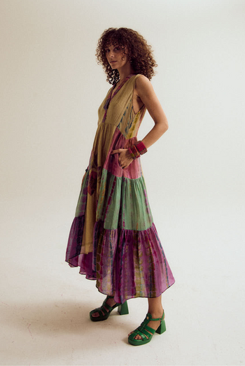 Iris uneven dress- ecru