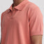 Canopy Striped Polo- Salmon