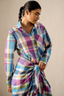 Vani Madras Check Sarong Dress