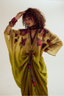 Cherr blossom kaftan- ecru/olive