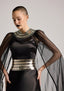 The Concentric Metallic Fall Dress