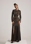 The Bronze Micro Pleated Panels Dress