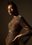 The Bronze Micro Pleated Panels Dress
