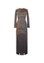 The Bronze Micro Pleated Panels Dress