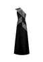 The Monochrome Striped Asymmetric Dress
