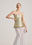 The Zari Sculpted Bustier + Ice Sheer Metallic Skirt