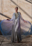 The Concave Metallic & Tulle Kaftan Dress