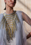 The Concave Metallic & Tulle Kaftan Dress