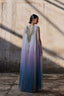 The Concave Metallic & Tulle Kaftan Dress