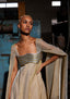 The Metallic Wave Kaftan Dress