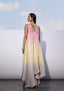 Ombre Satin Dress with Fringes