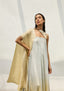Asymmetric Satin Kaftan Dress
