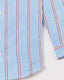 Sky Blue Handspun Linen Stripe Long Sleeve Shirt