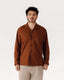 Caramel Brown Poplin Long Sleeve Shirt