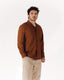 Caramel Brown Poplin Long Sleeve Shirt