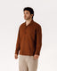 Caramel Brown Poplin Long Sleeve Shirt