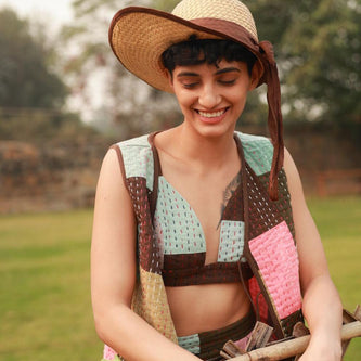 Ava Kantha Patchwork Bralette