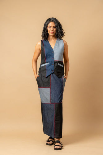 Francis Denim Patch Waistcoat