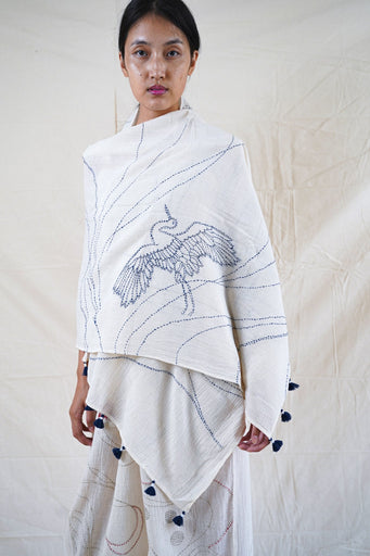 Blue Crane Scarf