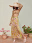 Moana Ruched Bustier & Scarf Sarong Skirt Set (Earth)
